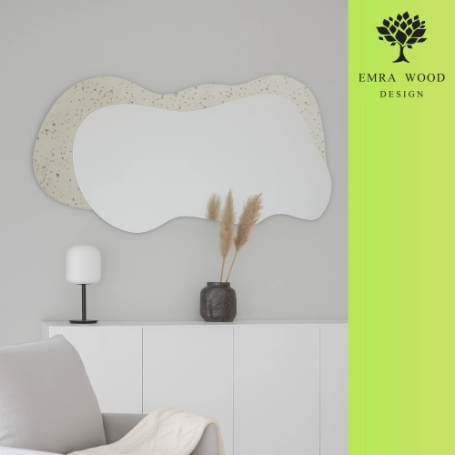 Nieregularne lustro na lustrze postarzanym vintage - VELOCE